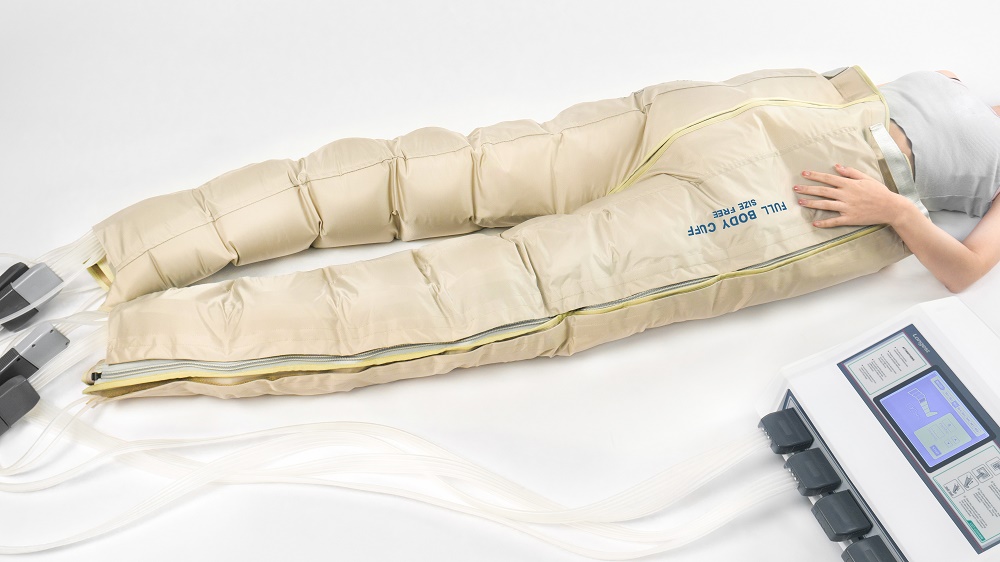 Air compression therapy device